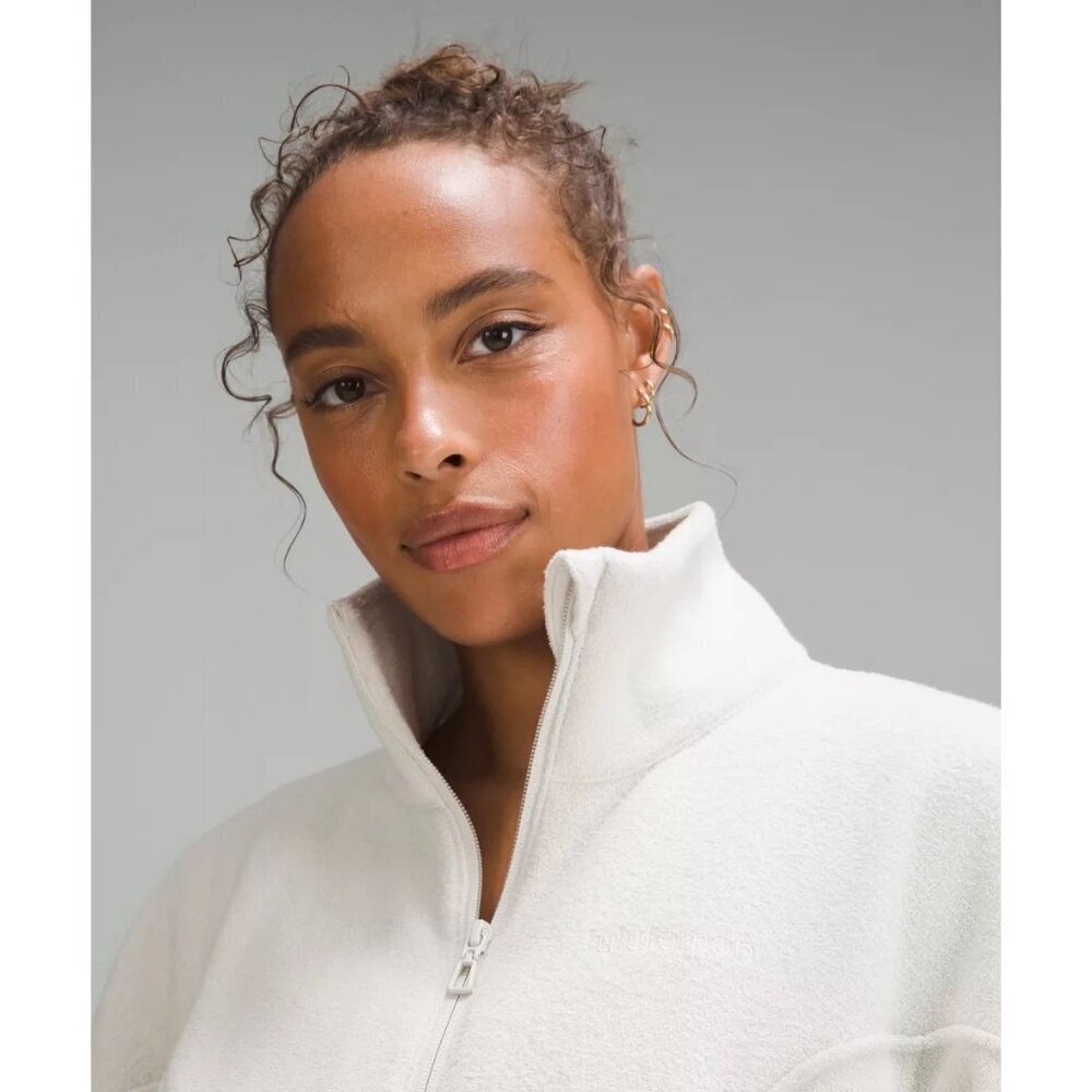 Lululemon Looped Terry Fleece Full Zip Sweater Sweatshirt Jacket Coat Oversized - Picture 4 of 15